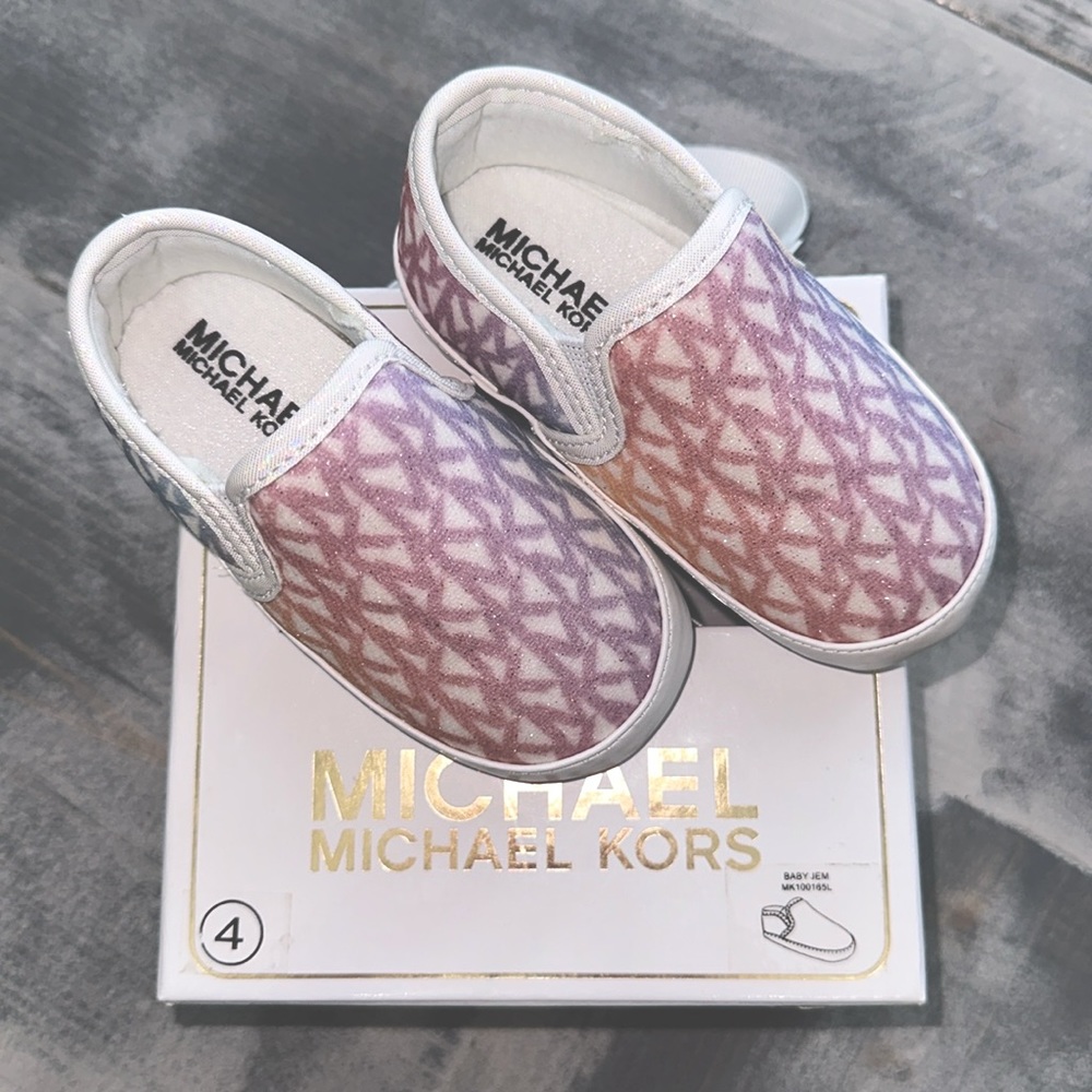 NEW Michael Kors Baby Jen Slip On Shoes, Size 4